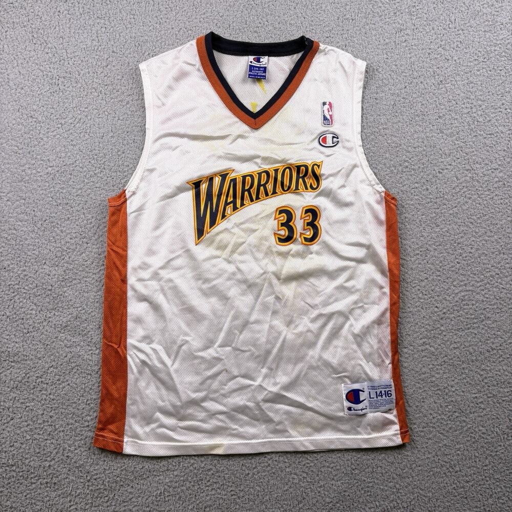 VTG Golden State Warriors Jersey Youth Large Antawn Jamison #33 NBA Champion